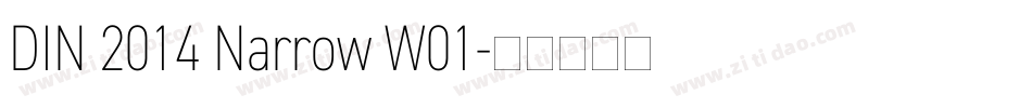 DIN 2014 Narrow W01字体转换